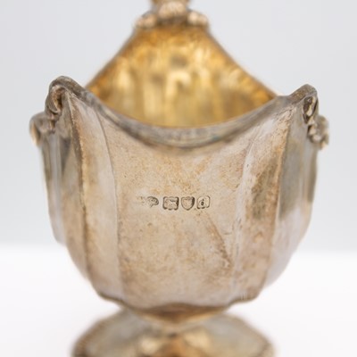 Lot 241 - A good Victorian silver sauce boat of fluted shell pedestal form, by Goldsmiths & Silversmiths Company Ltd.