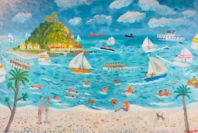 Lot 435 - Alan FURNEAUX (b.1953) Mounts Bay Oil on board...