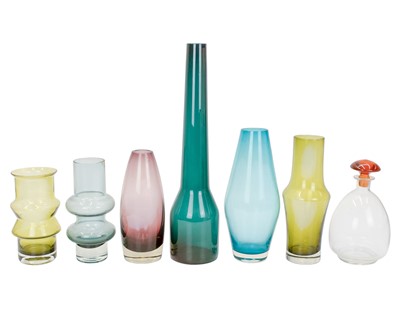 Lot 219 - A collection of Scandinavian mid century glass.