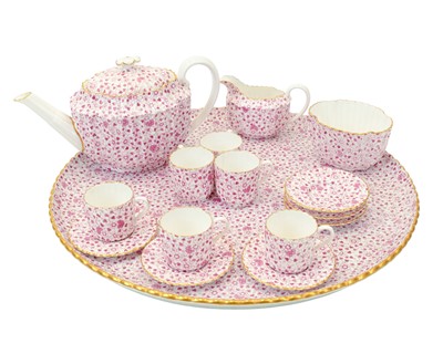 Lot 271 - A Copeland Spode pink chintz pattern cabaret set.