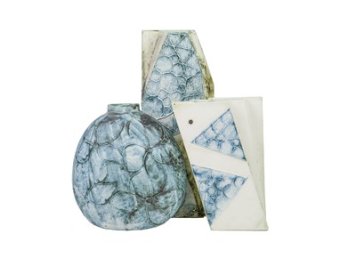 Lot 243 - Three Carn Pottery vases.