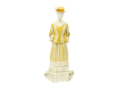 Lot 574 - A yellow costume in the Edwardian style.