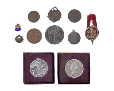 Lot 146 - An assistant Scoutmaster officer's silver hat badge.