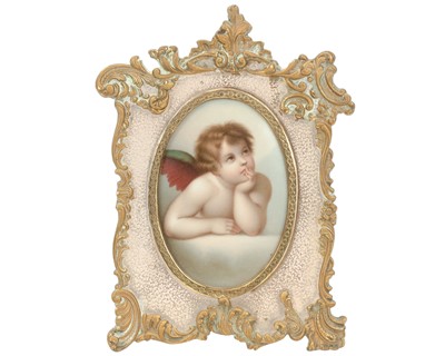 Lot 23 - A late 19th/early 20th century German porcelain plaque.