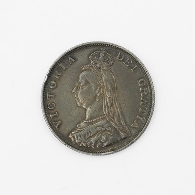 Lot 195 - GB - A Victoria Jubilee bust 1889 Double-Florin silver coin.