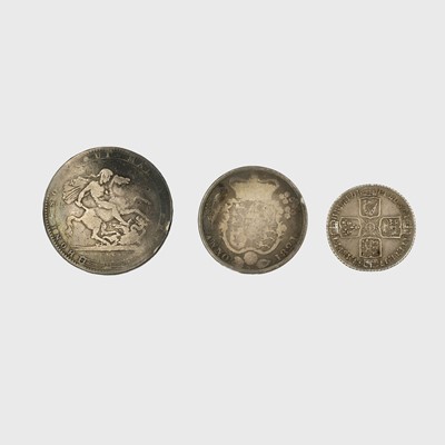 Lot 187 - GB - A George II 1758 silver shilling coin.