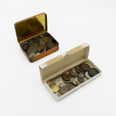 Lot 151 - COMMONWEALTH & WORLD COINS - A collection of 19th-20th century base metal and silver coinage.