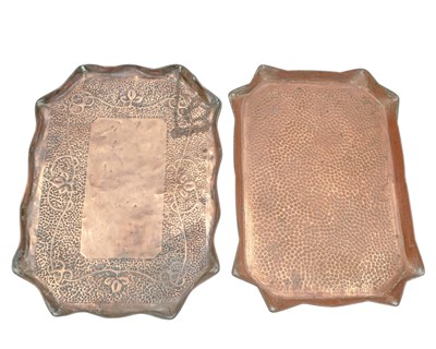 Lot 94 - Two Arts and Crafts copper trays.