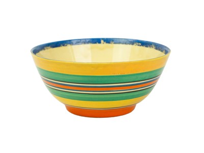 Lot 237 - A Clarice Cliff Fantasque Liberty stripe pattern fruit bowl.