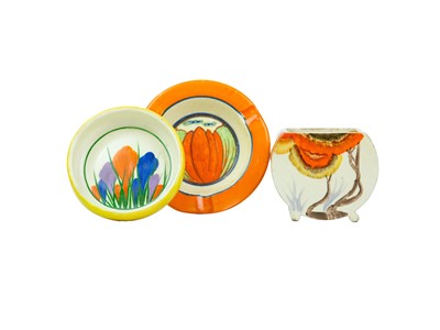 Lot 226 - A Clarice Cliff Orange Lily pattern ashtray.