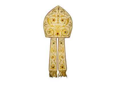 Lot 544 - Liturgical vestments - a bishop's mitre.