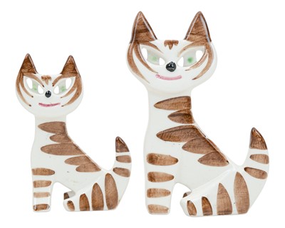 Lot 239 - Two 1960s Sylvac cat ornaments designed by Dorothy Clough.