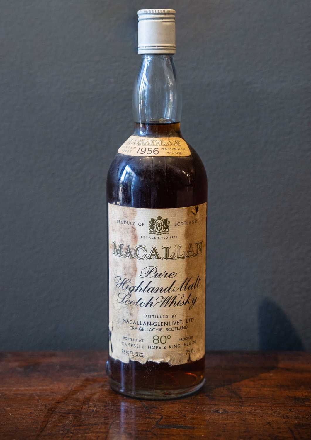 Lot 134 - A bottle of Macallan 1956 'Pure Highland Malt Scotch Whisky'.