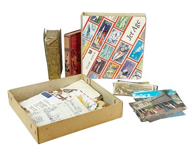 Lot 171 - Postcards, stamps, coins, trade and cigarette cards.
