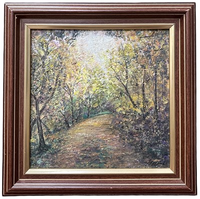 Lot 175 - Manner of Michael J STRANG, Woodland Path, Oil...