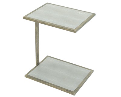 Lot 573 - A contemporary metal framed side table.