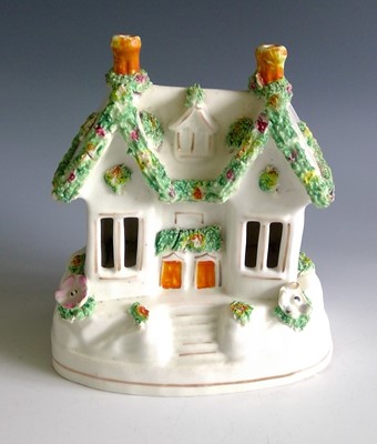 Lot 888 - A Victorian Staffordshire cottage pastille...