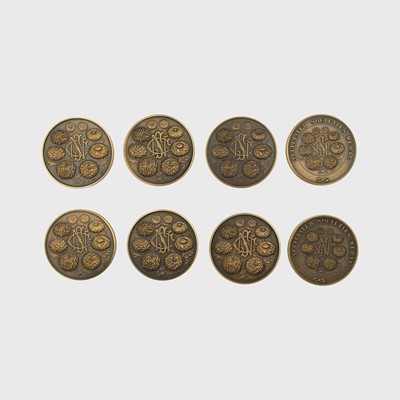 Lot 181 - A collection of eight National Chrysanthemum Society bronze medals.