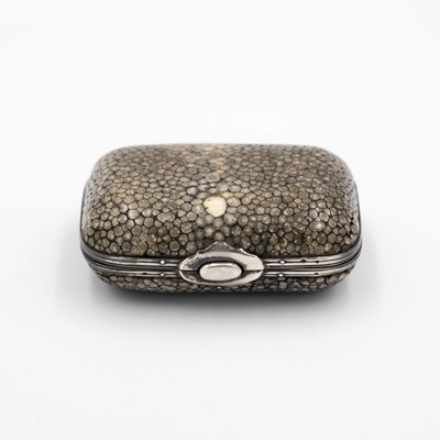 Lot 226 - A Georgian silver-mounted shagreen box.
