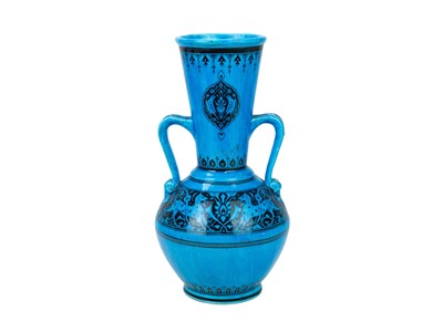 Lot 303 - A Minton 'Persian Ware' twin handled vase.