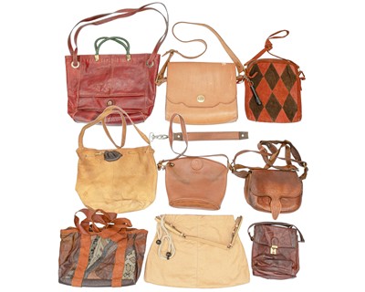 Lot 576 - A collection of vintage leather bags.