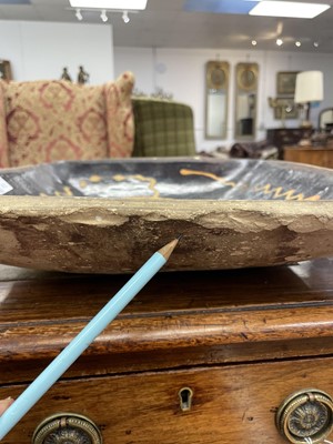 Lot 612 - A slipware rectangular dish.