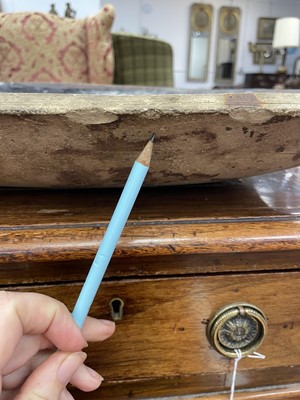 Lot 612 - A slipware rectangular dish.