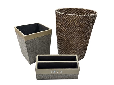 Lot 73 - A Laura Ashley herringbone tweed letter rack...