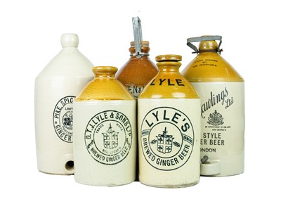 Lot 753 - Stoneware Flagons - Ginger Beer.