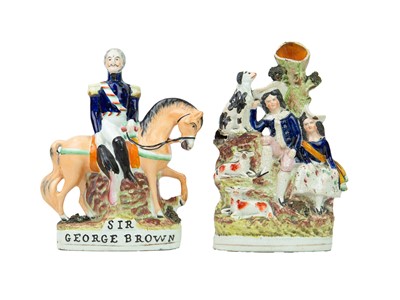 Lot 334 - A Staffordshire 'Sir George Brown' figure.