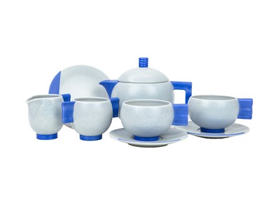 Lot 723 - A Carlton Ware Art Deco Moderne pattern tea for two set.