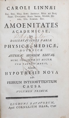 Lot 5 - (Carl Linnaeus) Caroli Linnaei or Caroli a Linne
