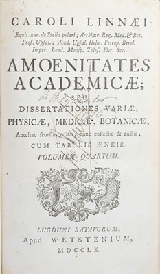 Lot 5 - (Carl Linnaeus) Caroli Linnaei or Caroli a Linne