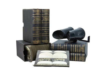 Lot 140 - A Keystone Telebinocular Viewer and World War through the Stereoscope