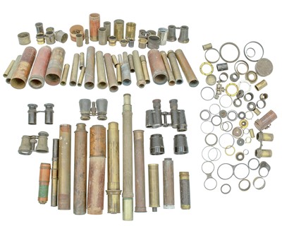Lot 115 - A collection of binocular and telescope parts.