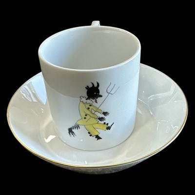 Lot 53 - A Paul Scheurich, for Meissen single cup and...