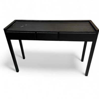 Lot 18 - A Black Console Table. The Table is 77cm tall,...