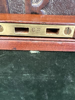 Lot 24 - A 19th century mahogany and brass bound writing slope.