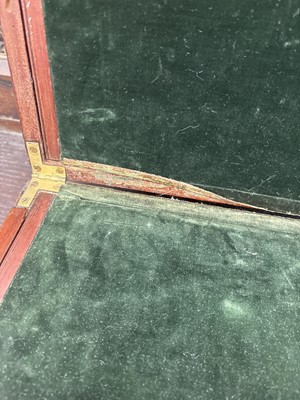 Lot 24 - A 19th century mahogany and brass bound writing slope.