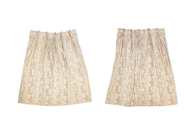 Lot 570 - A pair of linen curtains.