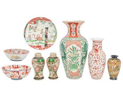 Lot 451 - A Chinese Famille Verte hexagonal vase.