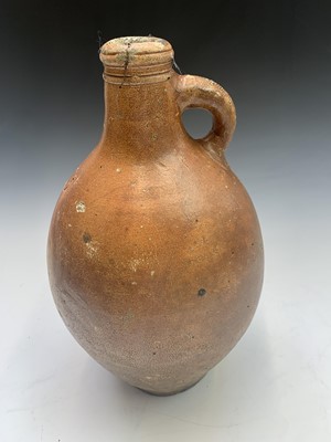 Lot 1 - A German Stoneware jar. Height 40.5cm.