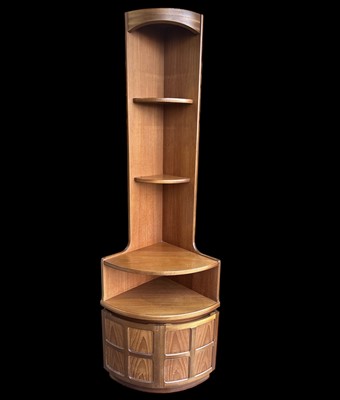 Lot 36 - A mid-century Nathan teak corner unit, 194cm...