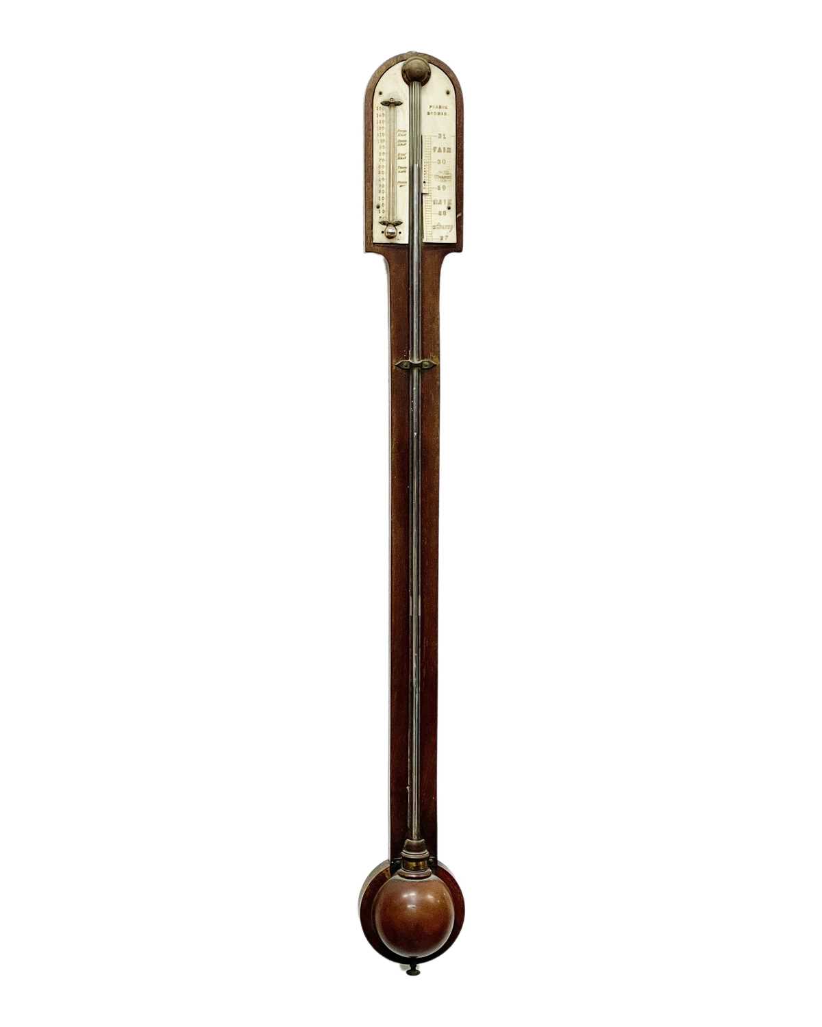 Lot 108 - A 19th century mahogany cased Cornish stick