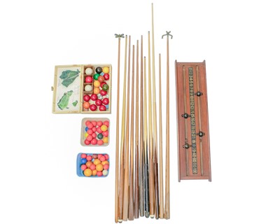 Lot 76 - A mahogany snooker scoreboard.