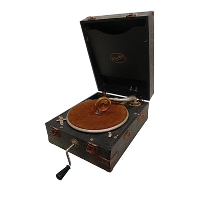 Lot 129 - An Edison Bell portable wind up Gramaphone...