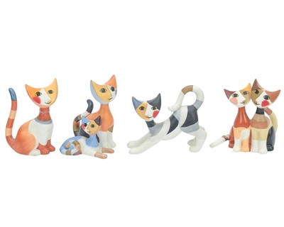 Lot 709 - Four Goebel cat figures.
