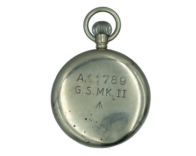 Lot 609 - ROLEX - A British WWII General Service MK II nickel-cased military pocket watch.