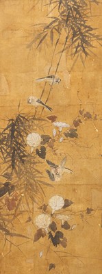 Lot 431 - A Chinese silk painting.