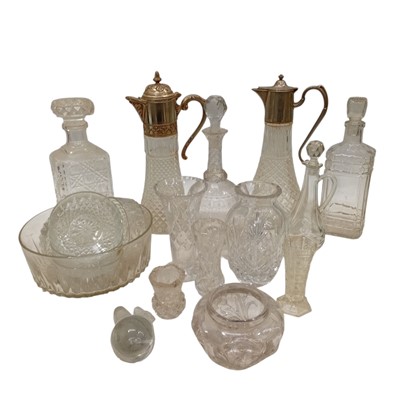 Lot 162 - A collection of pressed and cut glass,...